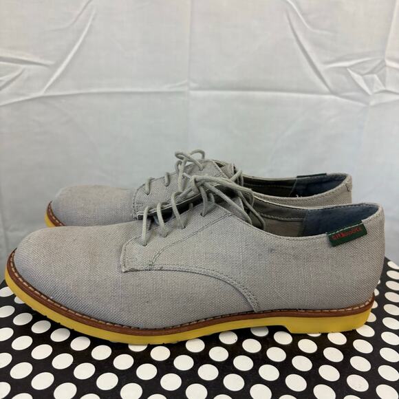 GH Bass Canvas Elly-2 Oxfords Shoes Gray Yellow Soles Women’s 7 M - Picture 6 of 7